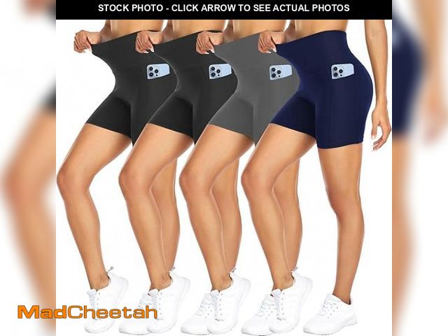 Lot 74-12127745 - FULLSOFT 4 Pack Biker Shorts for Women Ã¢â¬â 5" High Waist Tummy Control Workout Yoga Running Com...