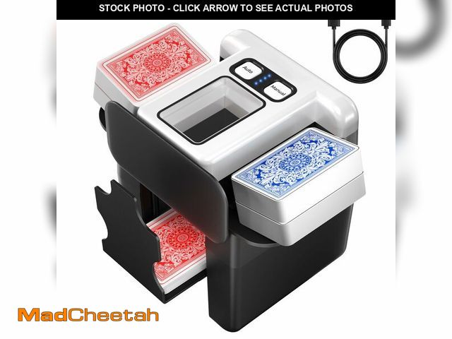 Lot 74-14423577 - Automatic Card Shuffler 1-4 Deck - Rechargeable 2500mAh Electric Card Shuffling Machine for Seniors ...
