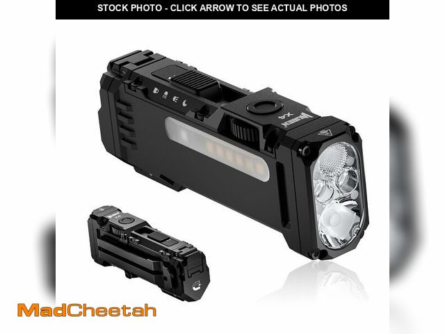 Lot 74-13576604 - WUBEN X4 EDC Rechargeable Flashlight with RGB Light, 1500 Lumens Mini Flashlight with Tactical Switc...