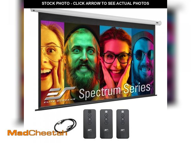 Lot 74-12430344 - Elite Screens Spectrum, 90-INCH Diag 16:10, Motorized Projector Screen Movie Home Theater Gaming 4K/...