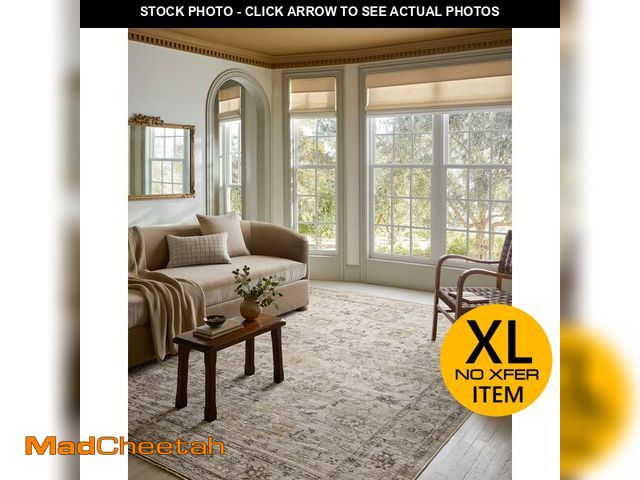 Lot 74-12569295 - Loloi Magnolia Home by Joanna Gaines Pace Collection PAC-01 Natural/Stone 7'-10" x 10' Area Rug - UN...