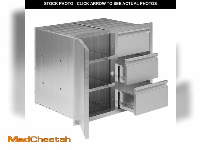 Lot 74-12615073 - Jocisland Outdoor Kitchen Drawers 28" WÃâ23" DÃâ23" H Stainless Steel Drawers for Outdoor Kitc...