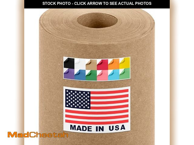 Lot 74-12555572 - Paclord USA Made 18" x 1200" Brown Kraft Paper Roll, 45 lbs Thickness, Kraft Paper for School, Ameri...