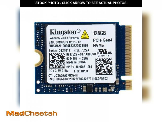 Lot 74-12438152 - Kingston 128GB Gaming M.2 2230 PCIe NVMe Internal Solid State Drive (SSD) - Stream Deck, Laptop &amp...