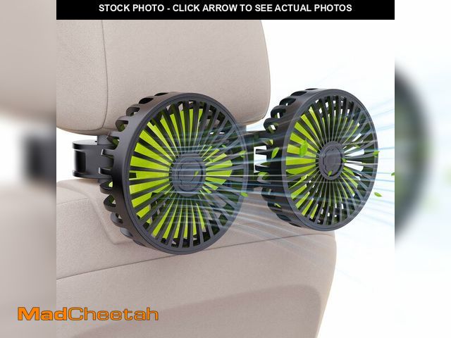 Lot 74-14209438 - Hayousui USB Car Cooling Fans for Backseat: Dual Head Car Fan for Kids 3 Speeds 360ÃÂ° Rotatable Ve...