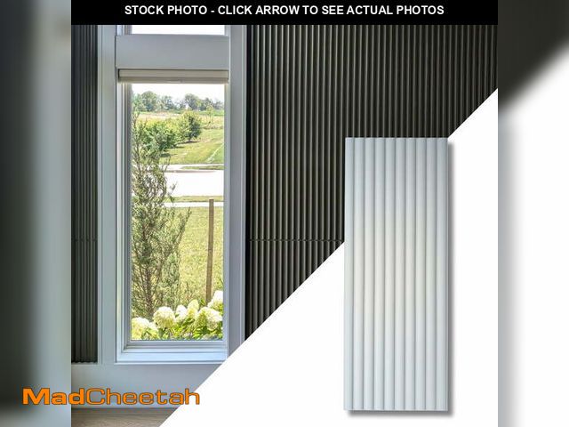 Lot 74-13042713 - Fluted Wall Panels â 8-Pack (12" x 45" Each) â 1" Wide Flutes â Paintable MDF Wall Paneling - ...