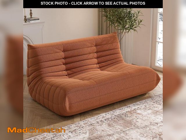 Lot 74-12378393 - WHGBJA Loveseat Oversize Bean Bag Chair,Lazy Floor Togo Sofa Lounger,High-Density Sponges Filling So...