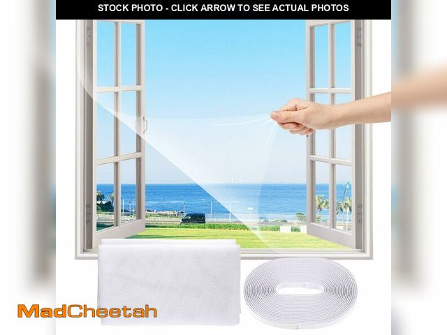 Lot 74-12700762 - FLYZZZ DIY Self-Adhesive Window Screen Netting Mesh Curtain, 100X150cm (Approach 39.37x59.05 Inches)...