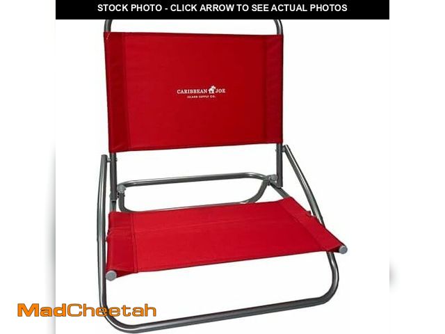 Lot 74-12828746 - Caribbean Joe Folding Beach Chair, 1 Position Lightweight and Portable Foldable Outdoor Camping Chai...