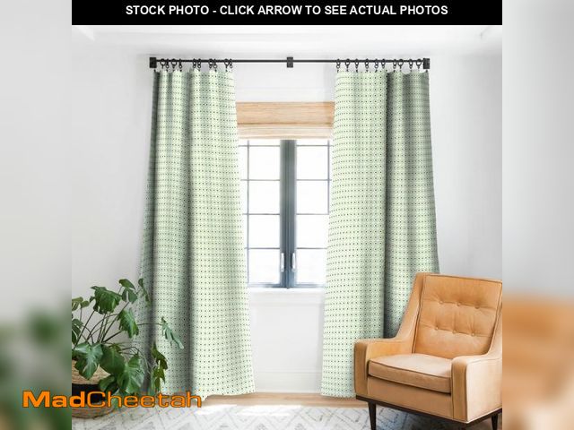 Lot 74-4827313 - East Urban Home Caroline Okun Keene Blackout Single Curtain Panel ETRB6550 Curtain Color: Green (SIN...