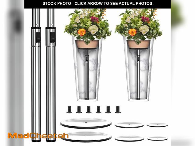 Lot 74-12701518 - Hazztoll 11-17" Adjustable Plant Risers for Inside Pot, Rise Plant Risers for Pots Outdoor, Metal Li...