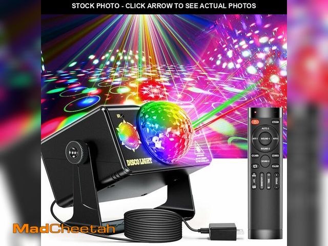 Lot 74-12699167 - caivimvn Party Lights, DJ Disco Light Disco Ball Light Sound Activated Strobe Stage Lights for Parti...