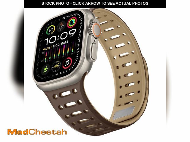 Lot 74-14215812 - ZZDZZ Compatible with Apple Watch Band 49mm 46mm 45mm 44mm 42mm 41mm 40mm 38mm, Magnetic Silicone Sp...