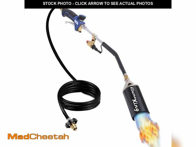 Lot 74-14560532 - Flame King 340,000 BTU Propane Torch Self Igniting with Turbo Blast Trigger and Flow Valve - UNUSED