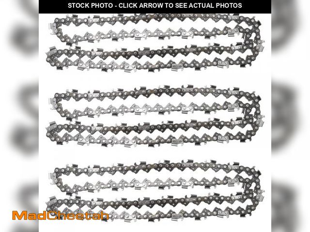 Lot 74-12111186 - Anxingo 3 Pack 20" Chainsaw Chain 325" Pitch 058 Gauge 76DL Replacement for Blue Max 53543 8901 8902...