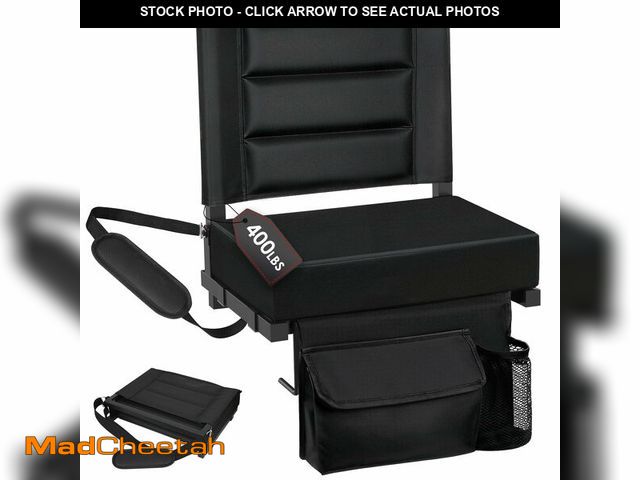 Lot 74-14149845 - LLEVTIC Stadium Seats with Back Support, Portable Bleacher Seat with Extra Thick Cushion, Folding St...