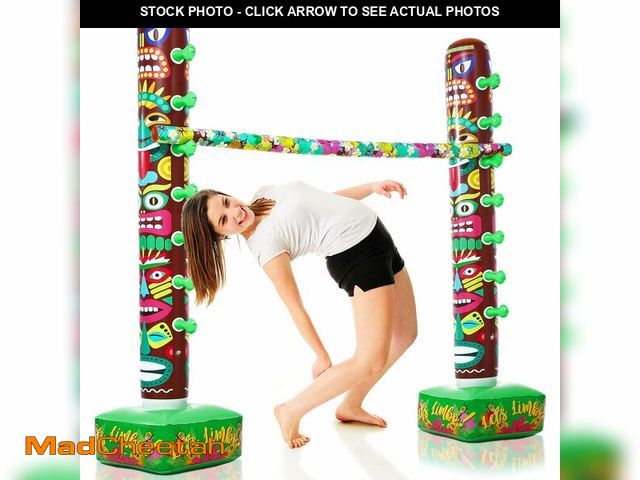 Lot 74-14272296 - Simgoing Hawaiian Inflatable Limbo Party Game for Adults 66.7" Tall Inflatable Tropical Luau Party C...