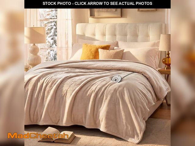 Lot 74-14152650 - Sealy Heated Blanket Full Size 80"x84", Soft Double Flannel Electric Blanket with 10 Heat Levels &am...