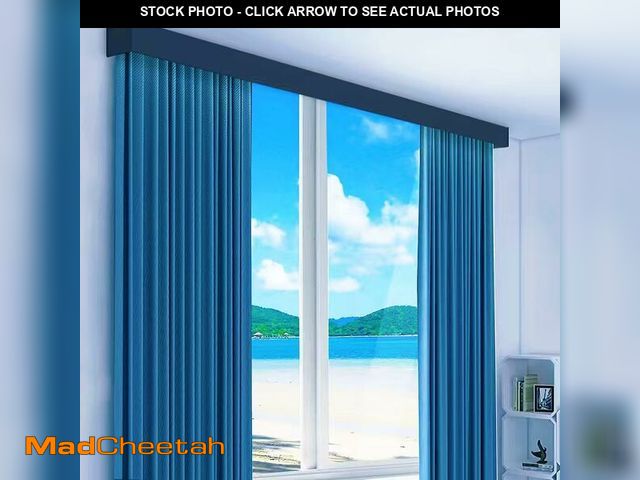 Lot 74-12694243 - TIPIACE Curtain Single Track and Valance, Optional Ceiling Mounted or Wall Mounted Curtain Rail for ...