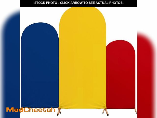 Lot 74-13966145 - Tingjoo Carnival Theme Birthday Set of 3 Theme Print Arch Cover, Spandex Fitted Wedding Arch Stand C...