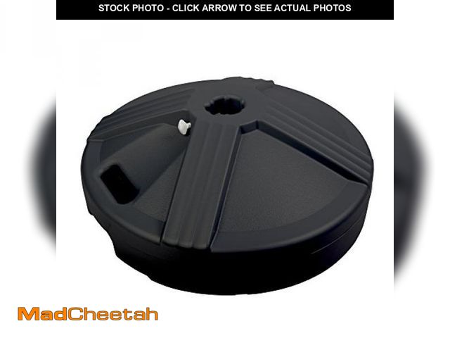 Lot 74-12097514 - US Weight Durable Fillable Umbrella Base Designed to be Used with a Patio Table (Black) - UNUSED