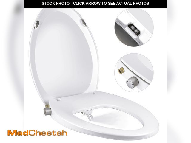 Lot 74-14435191 - Liba Dual Nozzle Non-Electric Bidet Toilet Seat, Bidet Attachment for Elongated Toilet, Self-Cleanin...