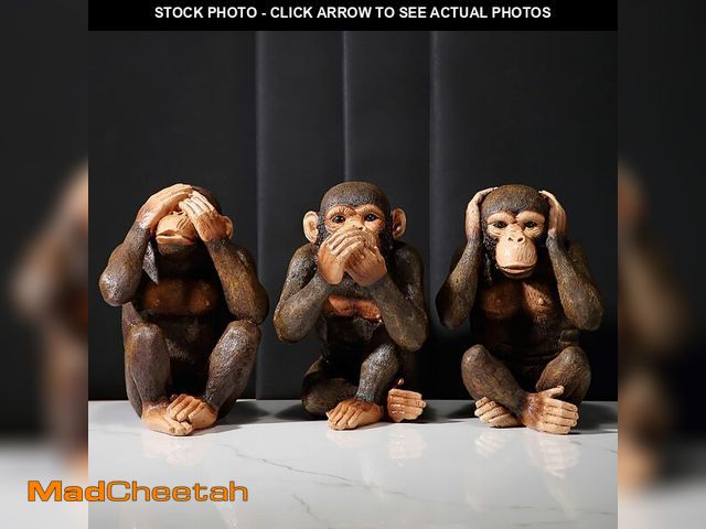 Lot 74-12608064 - TCIUXYQ 3 Monkey Statues-Hear No Evil See No Evil Speak No Evil 3 Wise Monkeys Sculpture for Home De...