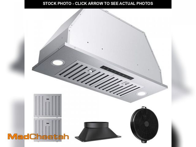 Lot 74-11826827 - VIKIO 28 in. 900 CFM Convertible Ducted to Ductless Insert Range Hood in Stainless Steel with LED, G...