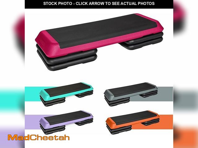 Lot 74-13777083 - TREXO Step Fitness Cardio Fitness Stepper Home Fitness Adjustable Height 10|15|20cm Wide Tray 109 x ...