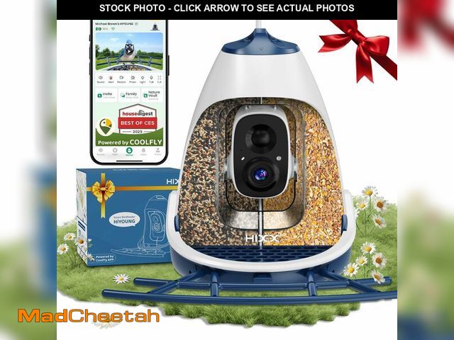 Lot 74-14152968 - Smart Bird Feeder with Camera Solar Powered, Wireless Outdoor Smart Birdhouse with Built-in 2K HD Ca...