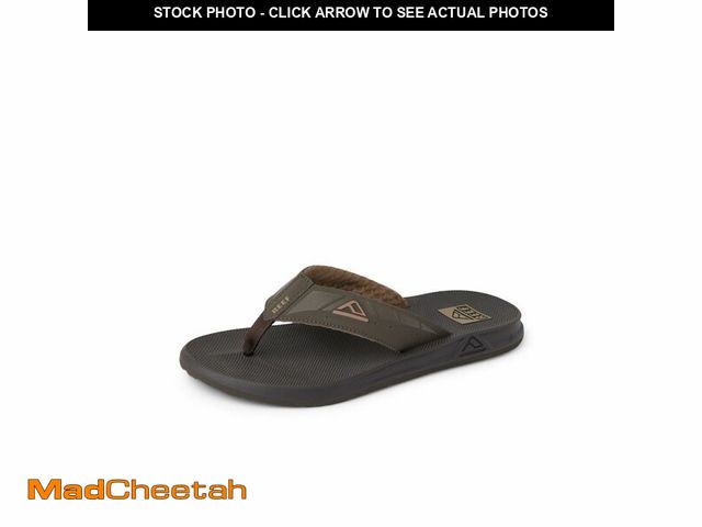 Lot 74-14271709 - Reef Phantoms Mens Beach Flip Flop, Water Friendly, Soft and Supportive Molded Footbed, Brown, 10 - ...
