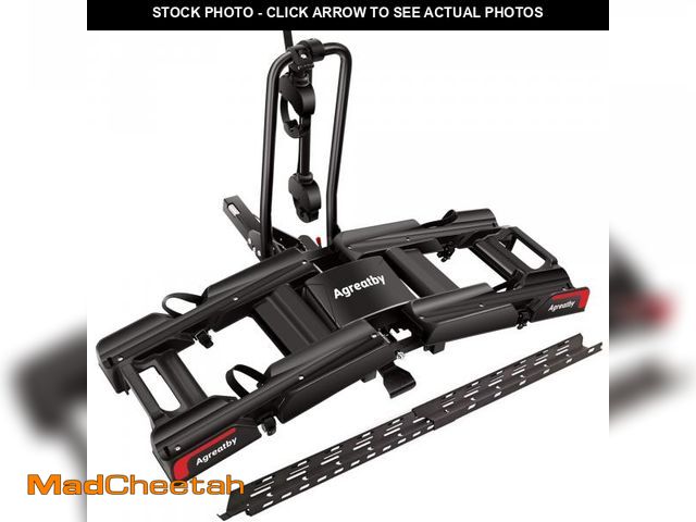 Lot 74-12254059 - 2-Bike Hitch Bike Rack with Ramp - 200 LBS Capacity Fat Tire Ebike Rack, XXL Wheel Straps, Lockable,...