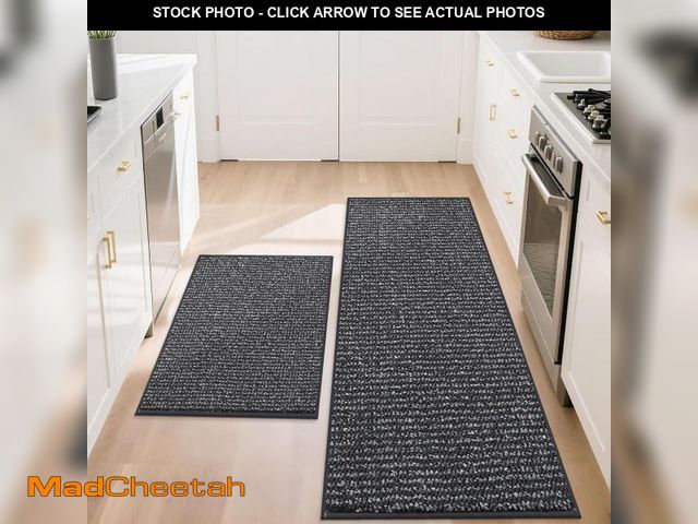 Lot 74-12509961 - BEQHAUSE Kitchen Rugs and Mats 2PCS, Non-Slip Kitchen Mats for Floor, Absorbent and Stain Resistant ...