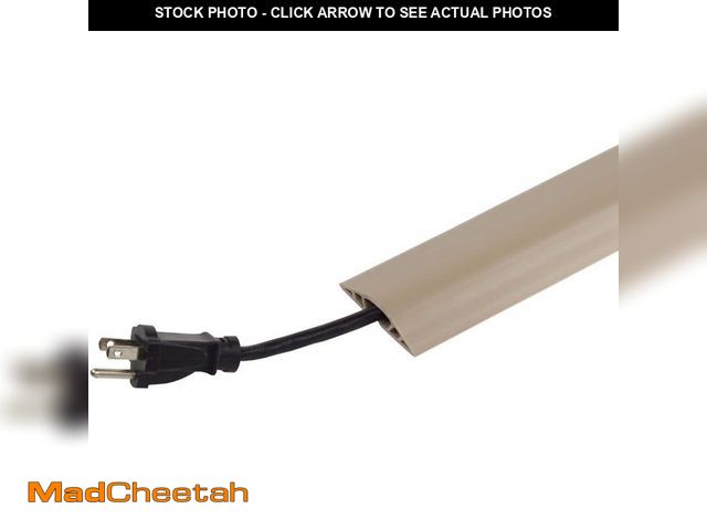 Lot 74-13799991 - Commercial Electric 15 ft. PVC Floor Cord Protector in Ivory - UNUSED