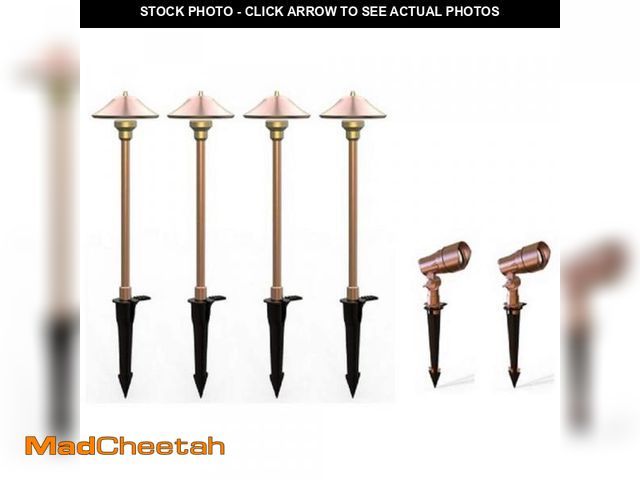 Lot 74-12235231 - Home Decorators Collection 300 Lumen Low Voltage Brass LED Waterproof Outdoor Landscape Path Light a...