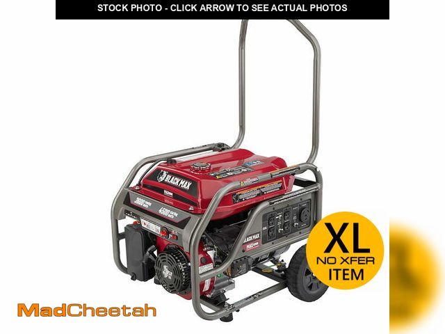 Lot 74-12857704 - Black Max 3600W Gas Generator with Auto Shutdown, Carb-Compliant - UNUSED