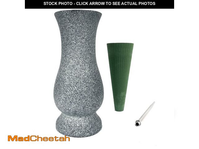 Lot 74-12973486 - In Ground Headstones for Grave Decorations Memorials for Cemetery Vases for Flowers with Spikes (Flo...