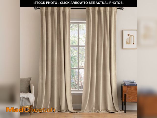 Lot 74-13546060 - MIULEE Velvet Curtains 84 inches 2 Panels - Luxury Blackout Curtains for Bedroom Living Room Thermal...