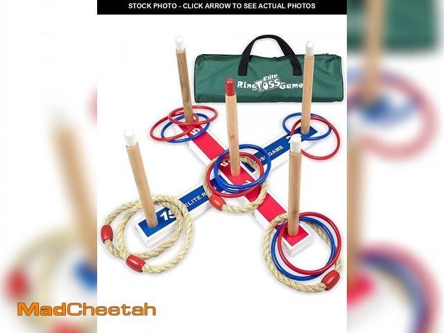 Lot 74-12306060 - Elite Sportz Ring Toss Games for Kids - Outdoor Yard Game for Adults &amp; Family - Backyard Toys, O...