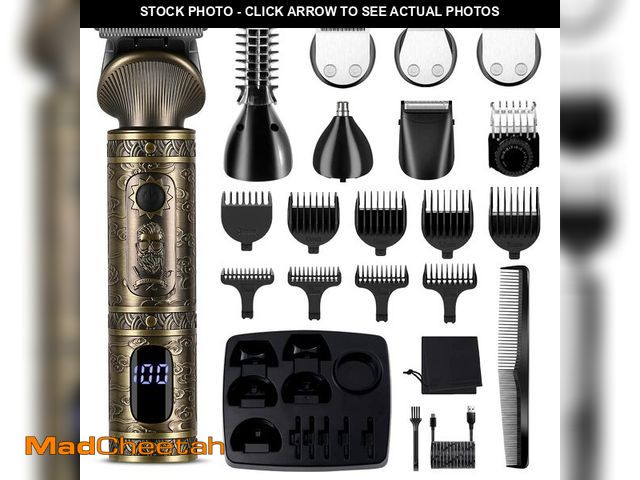 Lot 74-13774496 - Scttomon Beard Trimmer Kit Professional Hair Clipper Zero Gapped T-Blade Electric Shaver Razor Nose ...