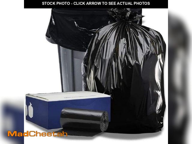 Lot 74-13798144 - Plasticplace 20 Gal. to 30 Gal. Black Trash Bags (Case of 125) - UNUSED
