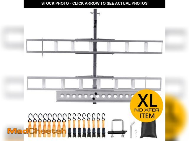 Lot 74-13663205 - SKYSHALO Motorcycle Carrier, 2-Bike 600 lbs. Aluminum Motorcycle Carrier Hitch Mount, Bike Trailer H...