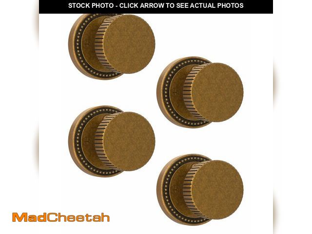 Lot 74-12709429 - Asidrama 4 Pack Antique Brass Privacy Door Knobs with Lock, Door Handles with Antique Brass Door Kno...