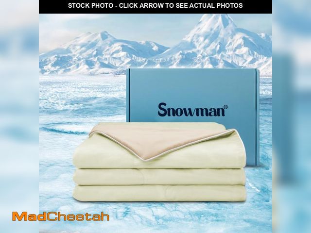 Lot 74-11556773 - SNOWMAN Cooling Comforter King Size, Silk Cooling Blanket for Hot Sleepers 106x90 Inch, Q-Max&gt;0.4...