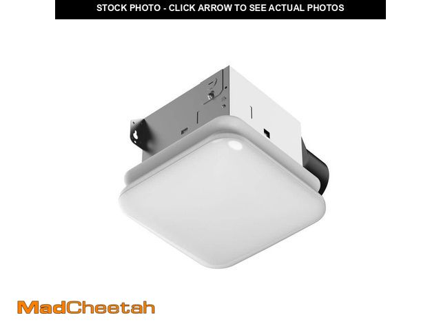 Lot 74-13050249 - Commercial Electric 50 CFM Ceiling/Wall Mount Roomside Installation Bathroom Exhaust Fan with Adjust...