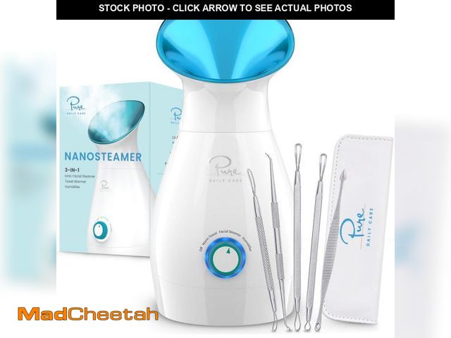 Lot 74-11554123 - NanoSteamer Large 3-in-1 Nano Ionic Facial Steamer with Precise Temp Control - Humidifier - Unclogs ...