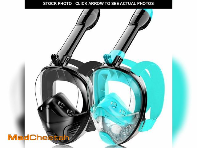 Lot 74-14267342 - Full Face Snorkel Mask for Adults Teen, Snorkeling Gear with Detachable Camera Mount, Panoramic 180Ã...
