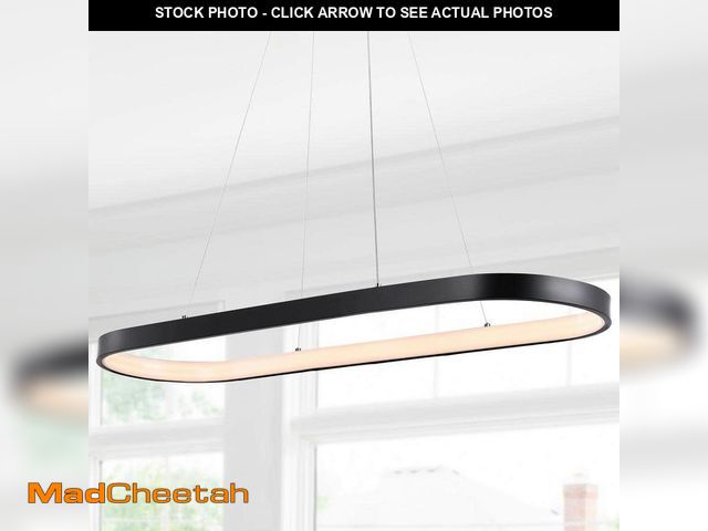Lot 74-14282149 - JONATHAN Y Nolan 38.75 in. Black Modern Bohemian Iron Linear Integrated LED Pendant - UNUSED