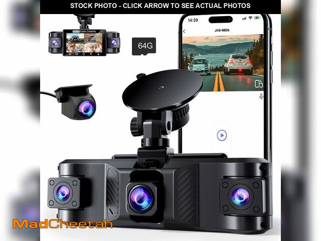 Lot 74-13565441 - 4 Channel 2.5K Dash Cam Front Rear Left Right, 170ÃÂ° Wide Angle Car Dash Camera with 5GHz WiFi &am...