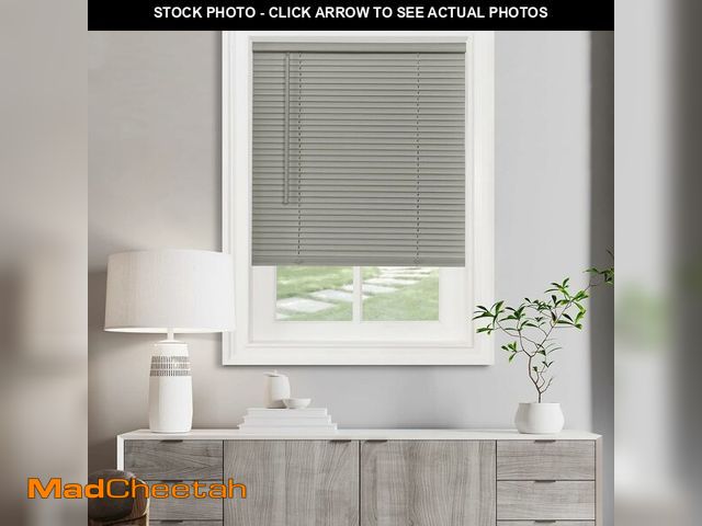 Lot 74-12632898 - (MISSING HARDWARE) Cordless Light Filtering Mini Blind - 33 Inch Width, 64 Inch Length, 1" Slat Size...